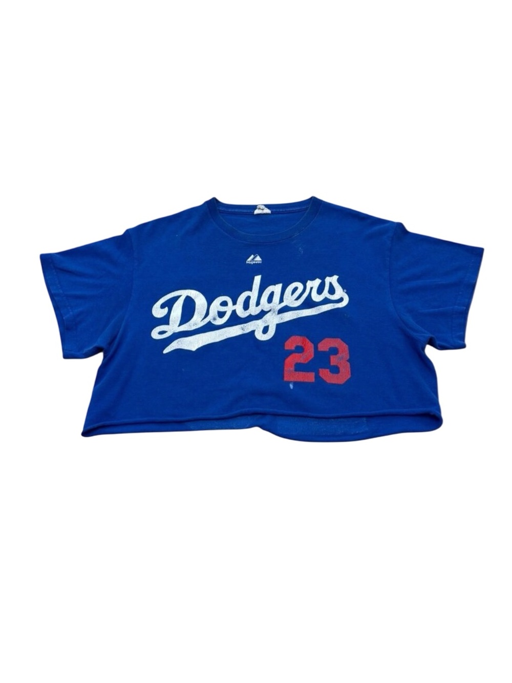 Vintage Dodgers Crop Top T Shirt Blue Gonzalez 23 Cropped Baseball Tee